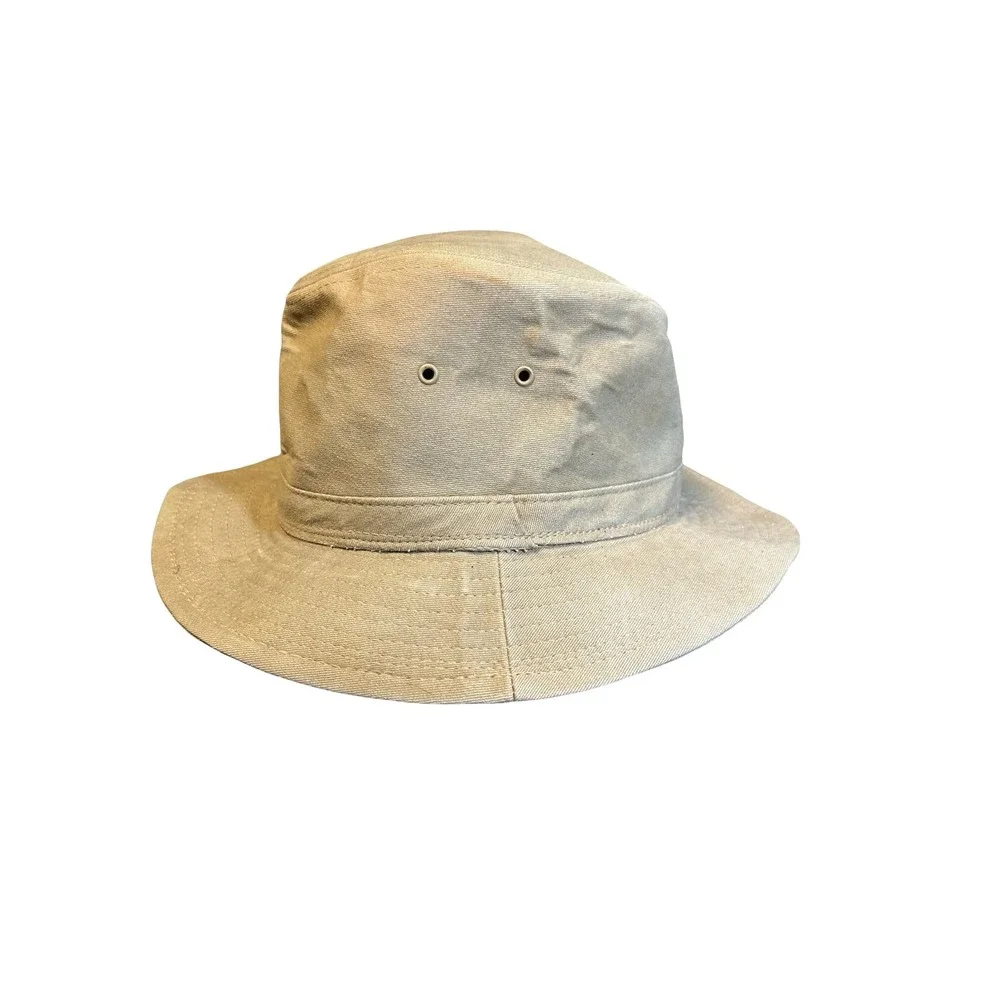 Stetson Safari Bucket Hat Tan Khaki Cotton Canvas Made in USA Small